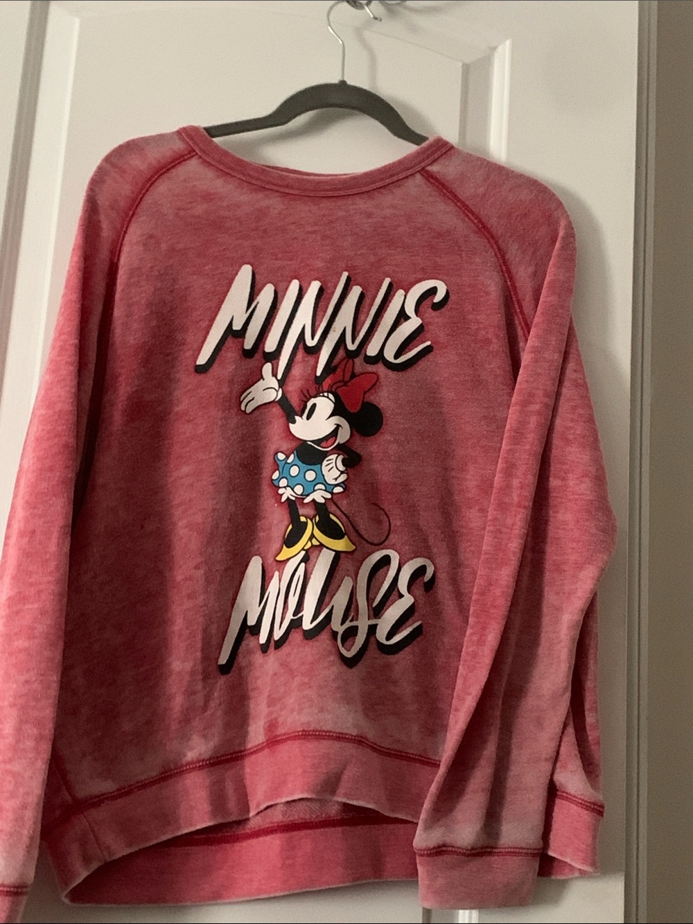 Pink Minnie Mouse Graphic Crewneck Sweatshirt